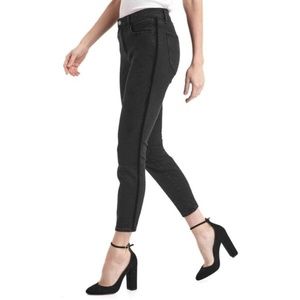 GAP Black Velvet Stripe True Skinny Ankle Jean 25R